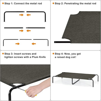 Elevated Dog Bed 44in, Dark
