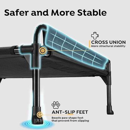 Veehoo Elevated Raised Dog Bed-Cooling Outdoor Dog Cots 36"x 27"