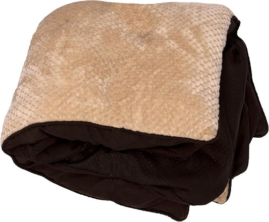 Furhaven Replacement Dog Bed Cover Minky Plush & Suede Pillow Top Mattress