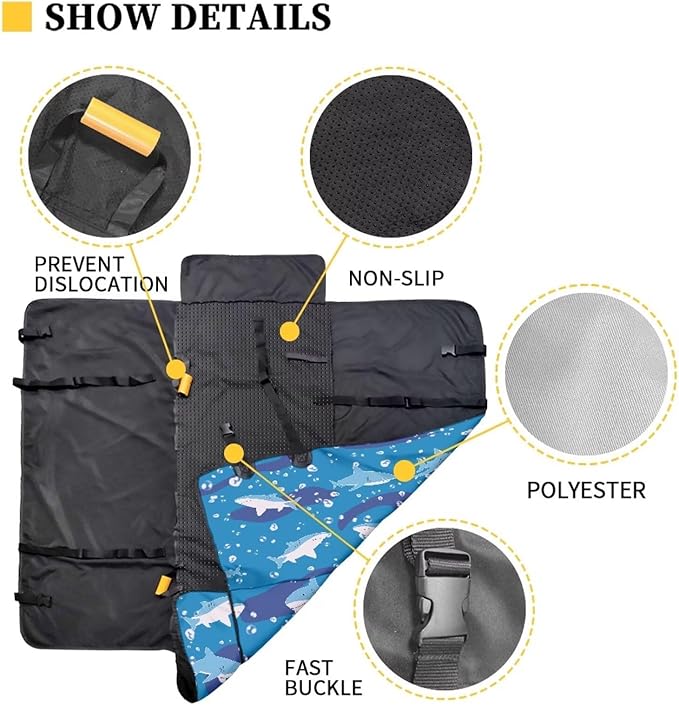 AFPANQZ Shark Dog Back Seat Cover Protector Scratchproof