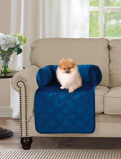 Brilliant Sunshine Premium Blue Silky Velvet Pet Sofa Bed