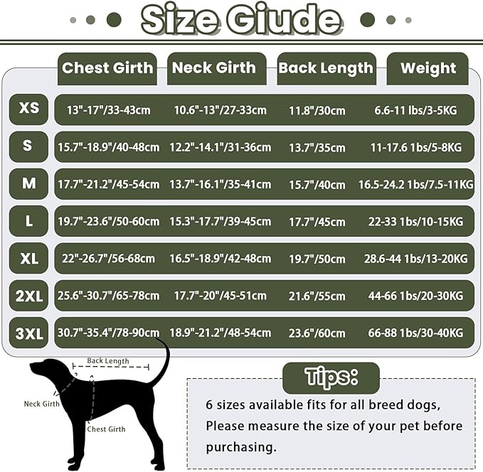 IDOMIK Dog Anxiety Calming Hoodie,Breathable Dog Anxiety Jacket Vest Coat for Thunderstorms,Fireworks,Vet Visits,Separation,Adjustable Dog Hoodies for Noise Block & Ear Protection Recovery,Green,2XL