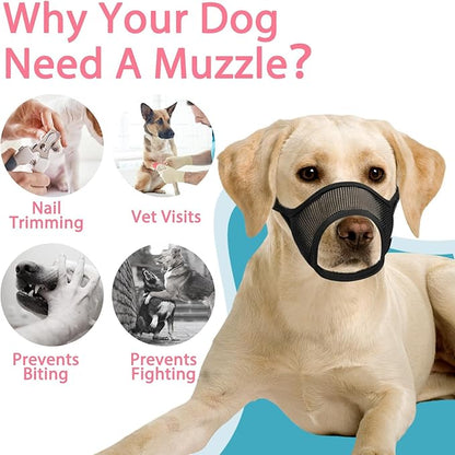 LUCKYPAW Dog Muzzle XS(Snout:6.5"-7.5"))