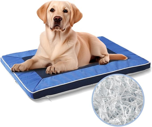 Air Flow Cooling Mat for Dogs Cooling Bed for Dogs Fully Washable Breathable Dog Bed Waterproof Bottom Material Safe Outdoor Indoor Pad Size 29 * 19”