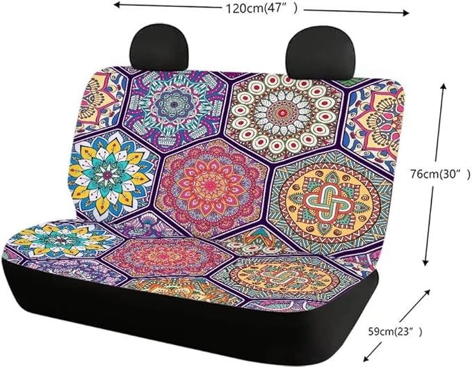 Doojoayie Soft Back Seat Covers Ser of 2 Universal Fit Most Trucks SUV Van