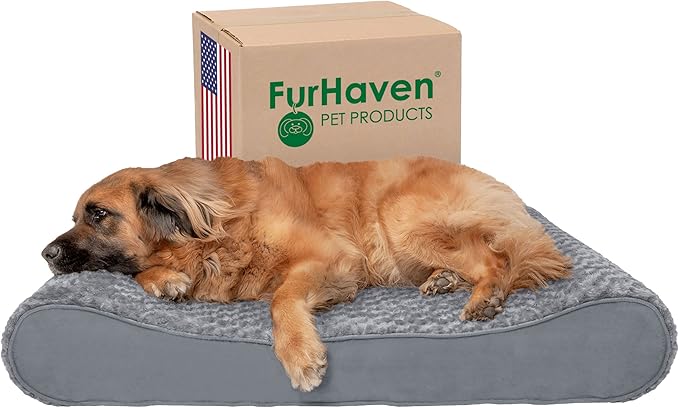 Furhaven Orthopedic Dog Bed for Large Dogs w/ Removable Washable Cover 150 lbs