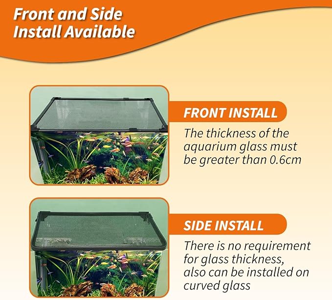 Magnetic Fish Tank Lid Cover DIY Anti-Jumping Net Cover Aquarium Lid Replacement Adjustable Size Fit Tank Size 35"*19"