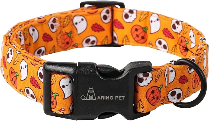 ARING PET Halloween Dog Collar-Cotton Cute Pumpkin Dog Collar