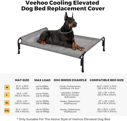 Veehoo Dog Bed Replacement Cover for CWC2204, Size XL, Black Silver