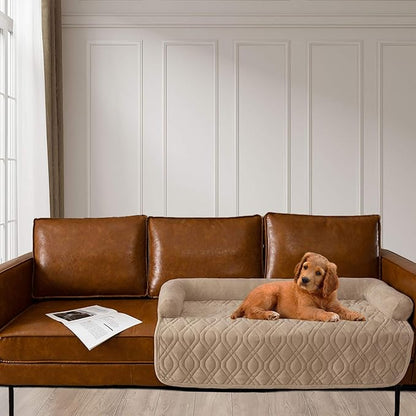 Ameritex Pet Dog Bed Coral Fleece Furniture Cover with Anti-slip Back Suitable for Bed and Sofa Super Soft (Large-46 x30