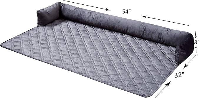 Brilliant Sunshine Premium Grey Silky Velvet Pet Sofa Bed
