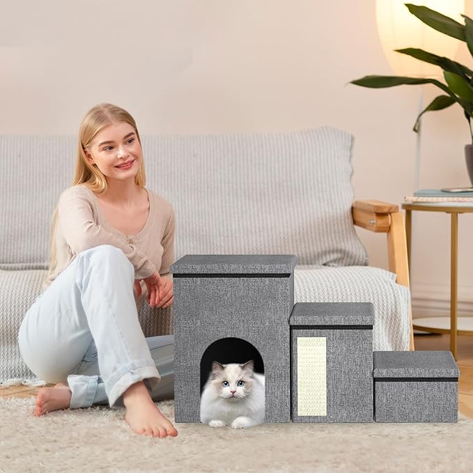 Dog Stairs for Small Dogs Medium Dogs Large Dogs Pet Stairs for High Beds and Sofas 3-Step Pet