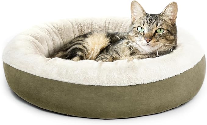 Love's cabin Round Donut Cat and Dog Cushion Bed 20in Pet