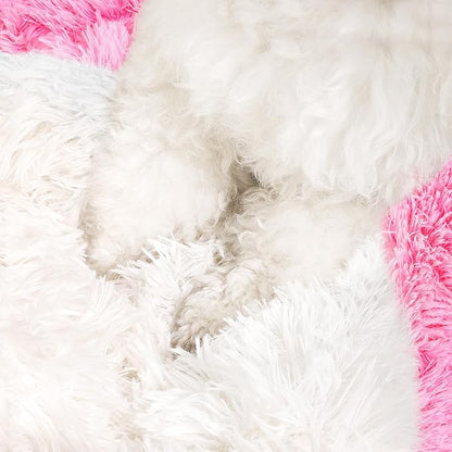 NOYAL Dog Bed Round Hooded Plush Cat Cave