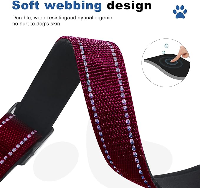 Reflective Martingale Dog Collars. Dog Collar with Quick
