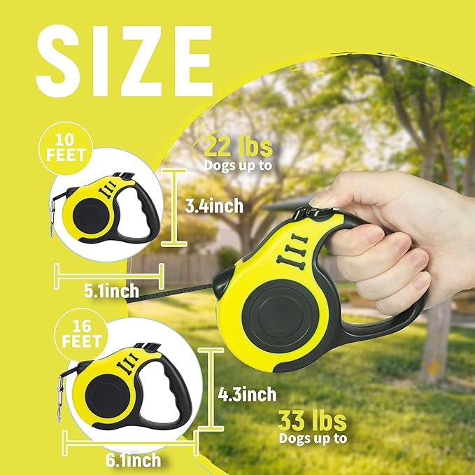 Retractable Dog Leash Automatic Telescopic Tractor Dog Tape 10/16 FT
