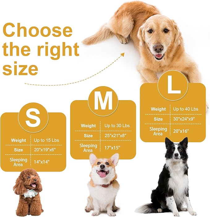 HOMBYS Indestructible Dog Bed Chew Proof Dog Bed for Aggressive Chewers Leakproof-25X21X8