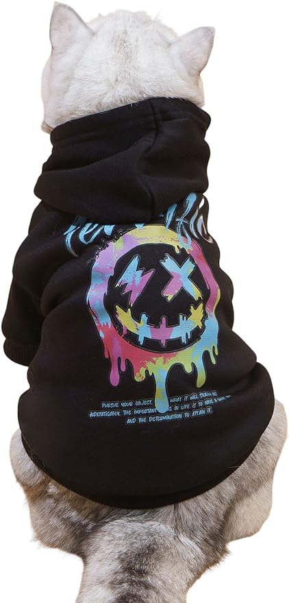 QWINEE Dog Hoodie Dog Shirt Sweatshirt Stylish Dog