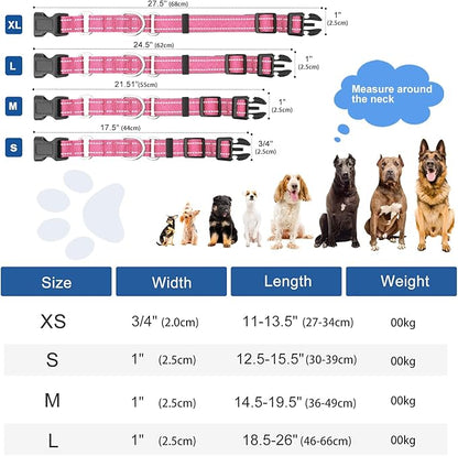 Reflective Martingale Dog Collars. Dog Collar with Quick