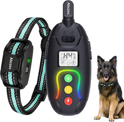 Dog Training Collar with Remote 1200ft Control Range 5-120 lbs IP67 Waterproof (1-8) Shock (1-16) Vibration (1-99) Modes