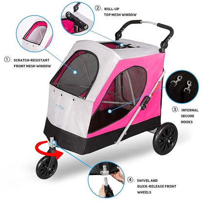 Dog Stroller for Large Dogs 3 Wheel 100 LBS