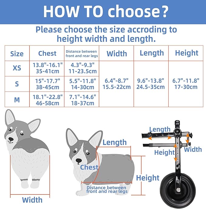 shudyear Dog Wheelchair Van. Dog Wheelchair Trolley for rears