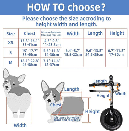 shudyear Dog Wheelchair Van. Dog Wheelchair Trolley for rears