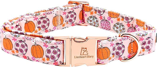 Lionheart glory Dog Collars Fall Halloween Pumpkin Collar