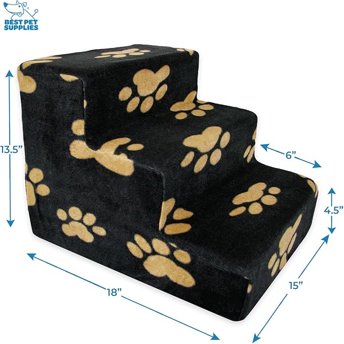 Best Pet Supplies Dog Stairs for Small Dogs & Cats 3-Step