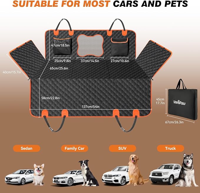 Back Seat Extender for Dog 400LB Waterproof