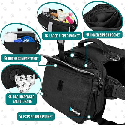 PetAmi Dog Backpack for Medium Large Dogs