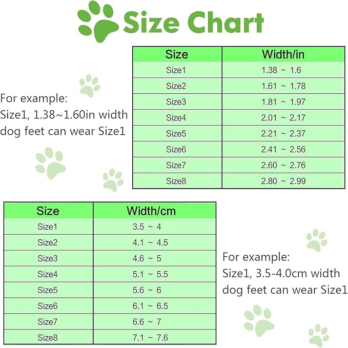 Dog Shoes, Outdoor Dog Boots Non-Slip Waterproof Dog Booties for Medium to Large Dogs 4Pcs for Winter Snowy Day, Summer Hot Pavement with Rugged Sole Green