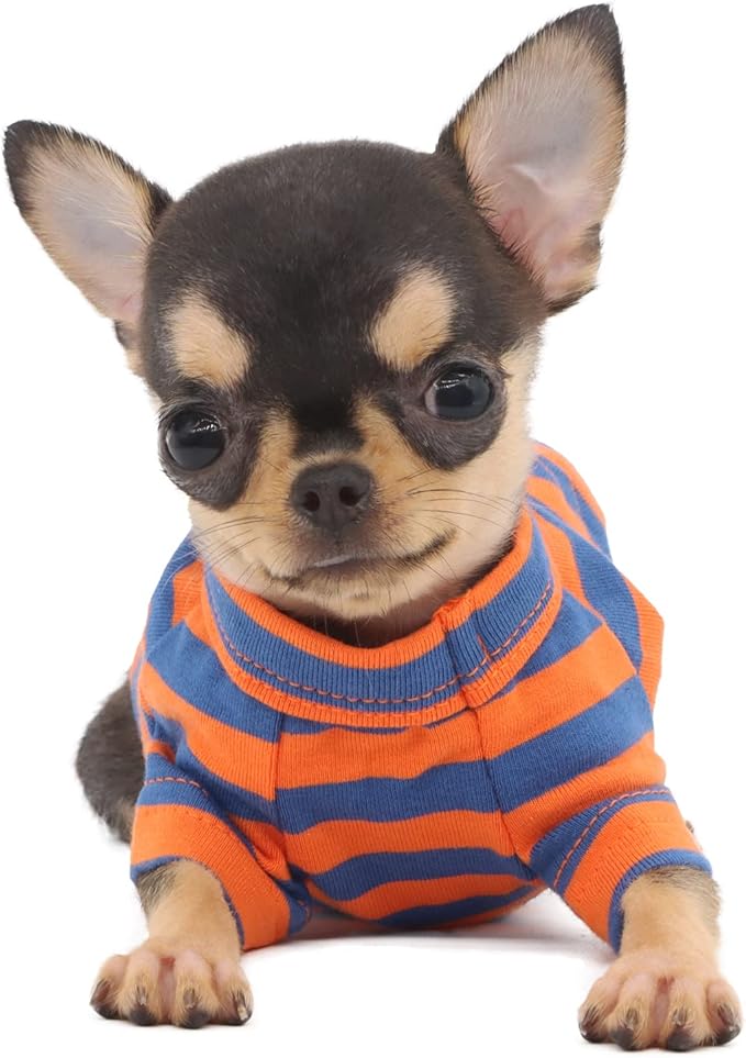 LOPHIPETS 100% Breathable Cotton Striped Dog Tee Shirt