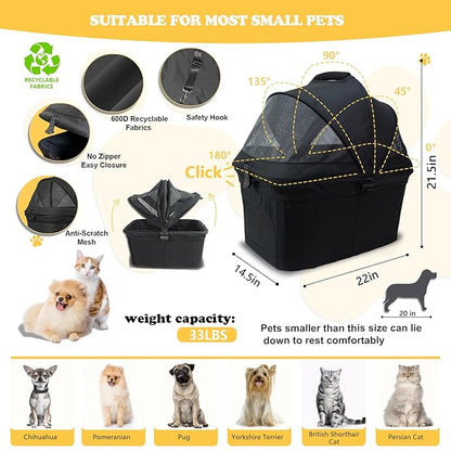 3 in 1 Dog Stroller 33lbs with