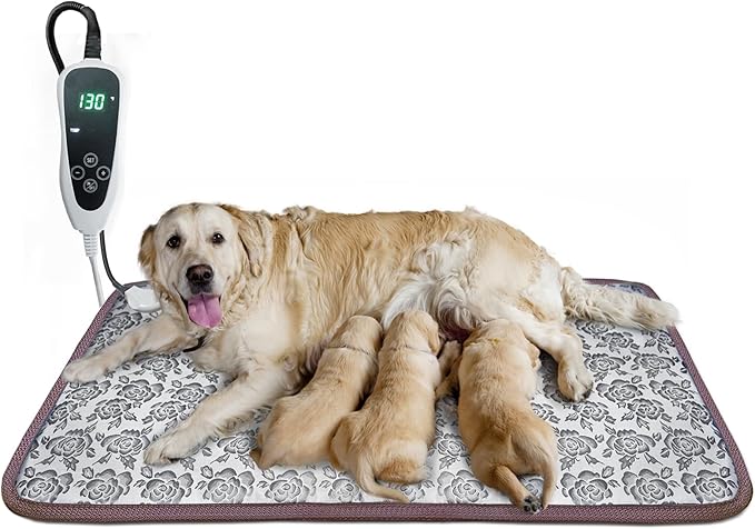 Extra Large Dog Heating Pad 47x30 in Waterproof Pet Heating Pad Smart Thermostat Switch
