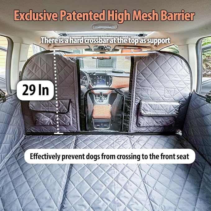 Truck Back Seat Extender for Large Dogs 2 in 1 Hard