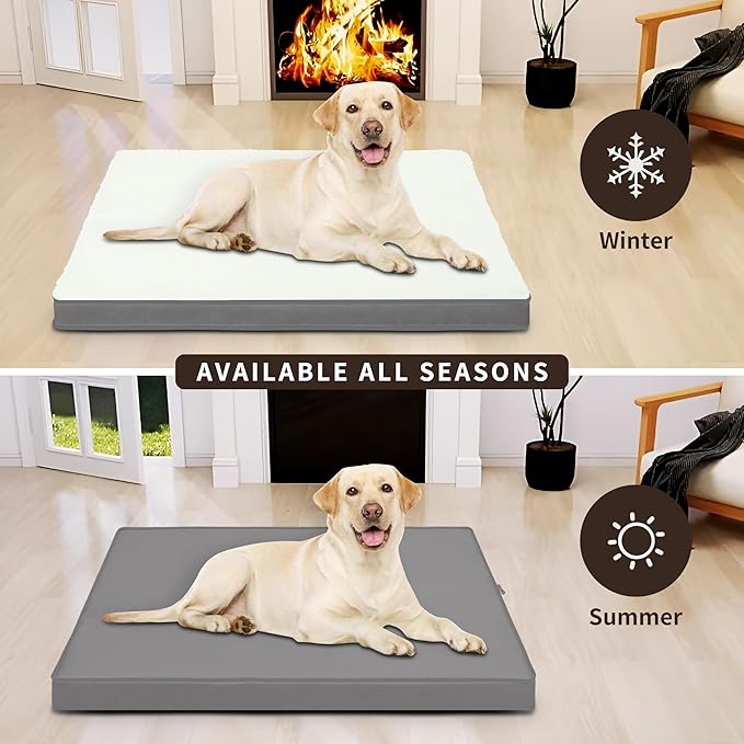 Easy-Going Dog Bed for Large Dogs (36x27x3 in,