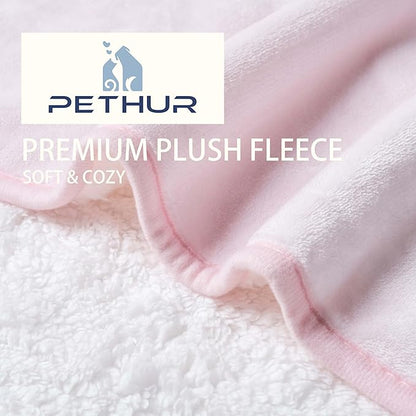 PETHUR Waterproof Dog Blanket for Bed 60"x80", Light