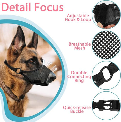 LUCKYPAW Dog Muzzle XL(Snout:11"-12.25"))