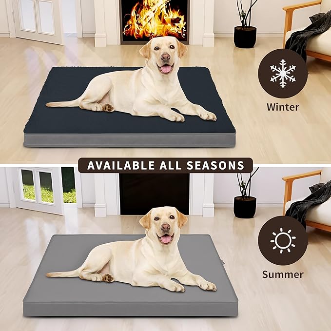 Easy-Going Dog Bed for Large Dogs (44x32x3 in,