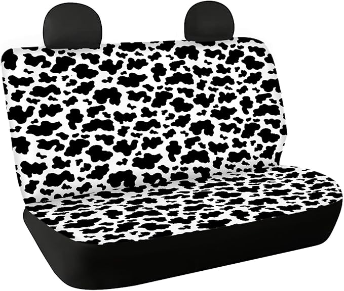 CLOHOMIN Cow Print Back Seat Covers for SUV