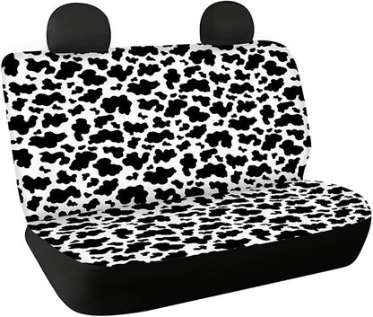 CLOHOMIN Cow Print Back Seat Covers for SUV