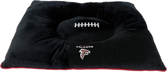 NFL PET Bed - Atlanta Falcons Soft & Cozy Plush Pillow Bed. - Football Dog Bed. Cuddle, Warm Sports Mattress Bed for Cats & Dogs