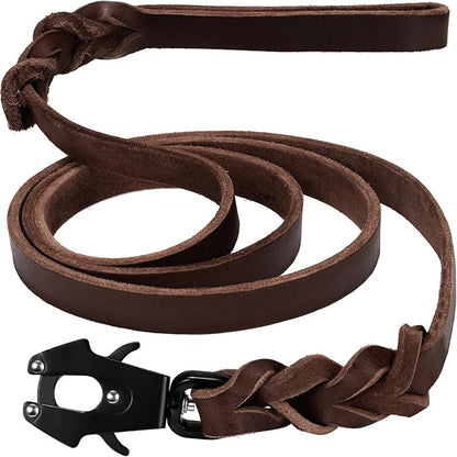 GEIT 4/5/6FT Leather Dog Leash