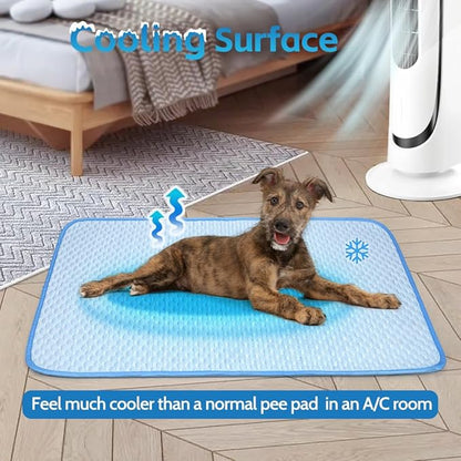 ULIGOTA Dog Cooling Mat Breathable Cooling Pad for Dog Cats Washable Pet Cooling Mat for Crate