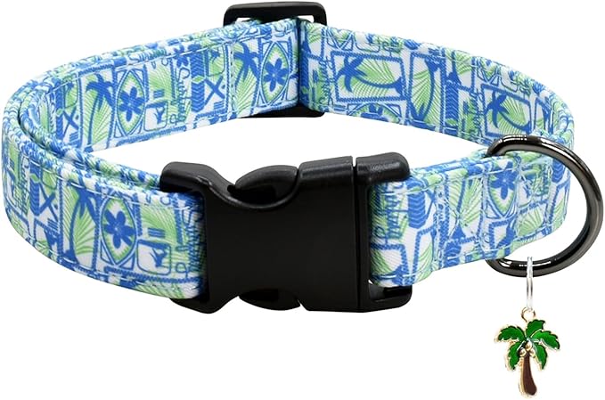 Flower Patterns Dog Collar with Accessories