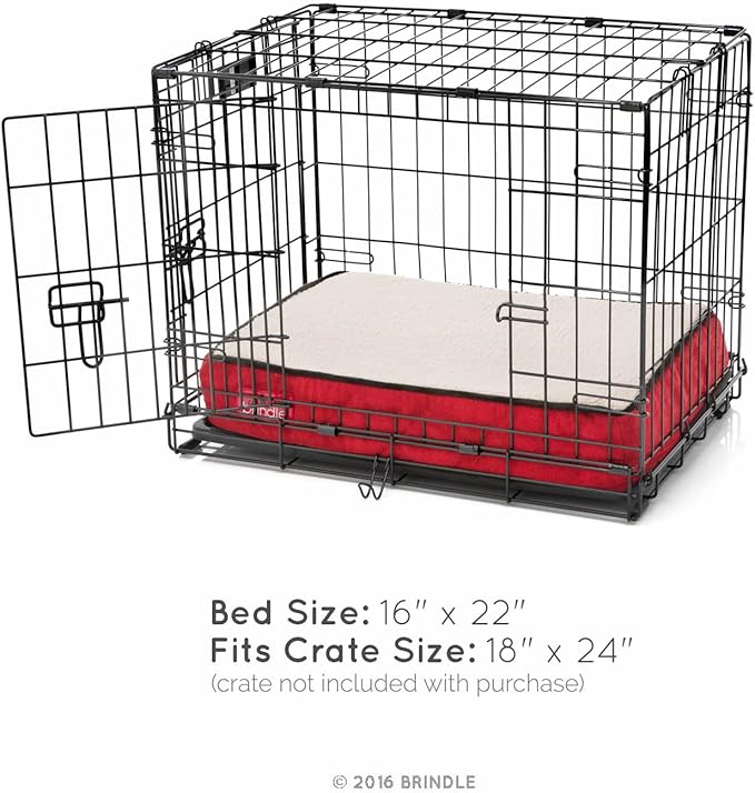 Brindle Waterproof Designer Memory Foam Pet Bed-Removable Machine Washable Cover-4 Inch Orthopedic Pet Bed-Joint Relief