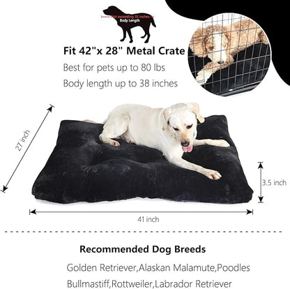 Dog Crate Pad 42x28 for Large Dog Washable 48x30 fit
