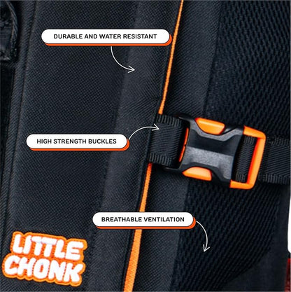 The Maxine One Dog Backpack Carrier by LITTLE CHONK | Made for Pets Up to 35 lbs | Adjustable Front Facing Bag for Travel or Hiking | Dog Carrier for Small Sized Breeds - Bark After Dark Black