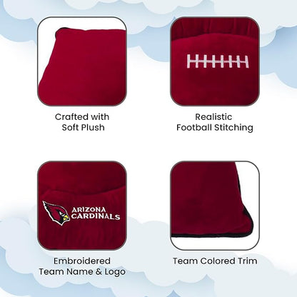 NFL PET Bed - Arizona Cardinals Soft & Cozy Plush Pillow Bed. - Football Dog Bed. Cuddle, Warm Sports Mattress Bed for Cats & Dogs